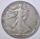 1938-D WALKING LIBERTY HALF DOLLAR, VF/XF