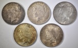 CIRC PEACE DOLLAR LOT: