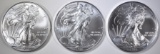 3-GEM BU 2011 AMERICAN SILVER EAGLES