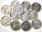 BU JEFFERSON NICKEL LOT: