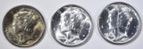 3-BU 1945-S MERCURY DIMES