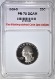 1980-S WASH QUARTER, TDCS PERFECT GEM PR DCAM