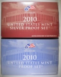 2010 CLAD & SILVER PROOF SETS ORIG PACKAGING