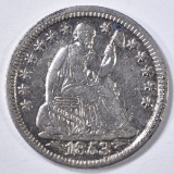 1853 SEATED LIBERTY HALF DIME XF