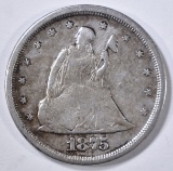 1875-S 20 CENT PIECE VF