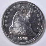 1876 SEATED LIBERTY QUARTER BU CLEANED