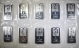 10-MIDSTATES REFINING ONE Oz .999 SILVER BARS