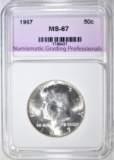 1967 KENNEDY HALF NGP SUPERB GEM BU