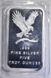 FIVE OUNCE .999 SILVER BAR 