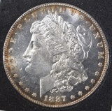 1887 MORGAN DOLLAR  GEM BU  PL