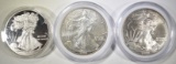 LOT OF 3 SILVER EAGLES: