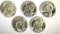 5-GEM BU 1944-P SILVER JEFFERSON â€œWARâ€ NICKELS