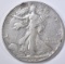 1938-D WALKING LIBERTY HALF DOLLAR, VF/XF