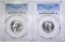 2- 1976-S SILVER WASH. QUARTERS, PCGS MS-67