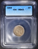 1859 INDIAN CENT  ICG MS-63