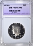 1974-S KENNEDY HALF APCG PERFECT GEM PR DCAM