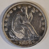 1854-O  ARROWS SEATED HALF DOLLAR  CH AU