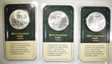 3-1999 BU AMERICAN SILVER EAGLES IN PLASTIC