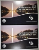 2017 & 2018 SILVER PROOF SETS IN ORIG. PACKAGING