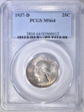 1937-D WASHINGTON QUARTER  PCGS MS-64