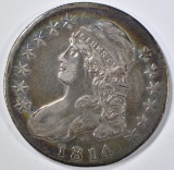 1814 BUST HALF DOLLAR AU COLOR