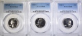 1968-S, 69-S, & 70-S WASHINGTON QTRS, PCGS PR-68