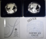 2003-W & 2004-W PROOF AMERICAN SILVER EAGLES OGP