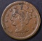 1857 LARGE CENT    LARGE DATE  XF