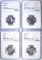 1980-P, 1980-D, 1980-S, 1981-P S.B.A ALL NGC MS-66