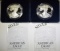 2001 & 02 PROOF AMERICAN SILVER EAGLES