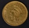 1856 UPRIGHT 5 $1 GOLD INDIAN PRINCESS  AU/UNC