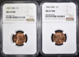 1966 SMS & 67 SMS LINCOLN CENTS