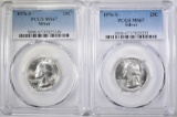 2 1976-S SILVER WASHINGTON QUARTERS PCGS MS-67