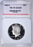 1980-S KENNEDY HALF, TDCS PERFECT GEM PR DCAM