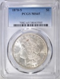 1878-S MORGAN DOLLAR  PCGS MS-65