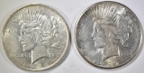 1922-D,S PEACE DOLLARS AU