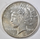 1924-S PEACE DOLLAR AU