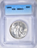 1944 WALKING LIBERTY HALF DOLLAR   ICG MS-65+