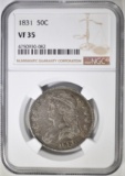 1831 BUST HALF DOLLAR NGC VF-35