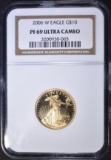 2006-W $10 GOLD EAGLE, NGC PF-69 ULTRA CAMEO