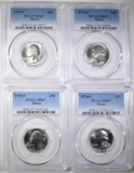 4-1976-S SILVER WASH. QUARTERS, PCGS MS-67