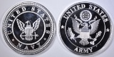 ARMY & NAVY ONE OUNCE .999 SILVER ROUNDS