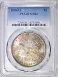 1890-O MORGAN DOLLAR PCGS MS-64 GREAT COLOR