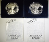 2-1998 PROOF AMERICAN SILVER EAGLES