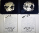 2-2000 PROOF AMERICAN SILVER EAGLES