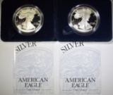 2-1999 PROOF AMERICAN SILVER EAGLES