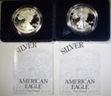 2002 & 03 PROOF AMERICAN SILVER EAGLES