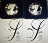 2005 & 06 PROOF AMERICAN SILVER EAGLES