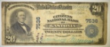 1902 $20 CITIZENS NATIONAL BANK OF GASTONIA