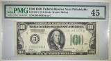 1928 $100 FEDERAL RESERVE NOTE PMG 45